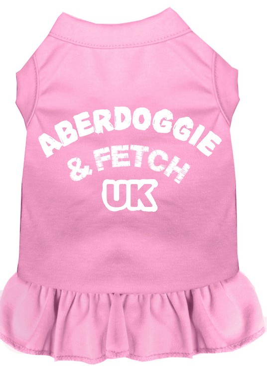 Aberdoggie UK Screen Print Dress Light Pink 4X (22)